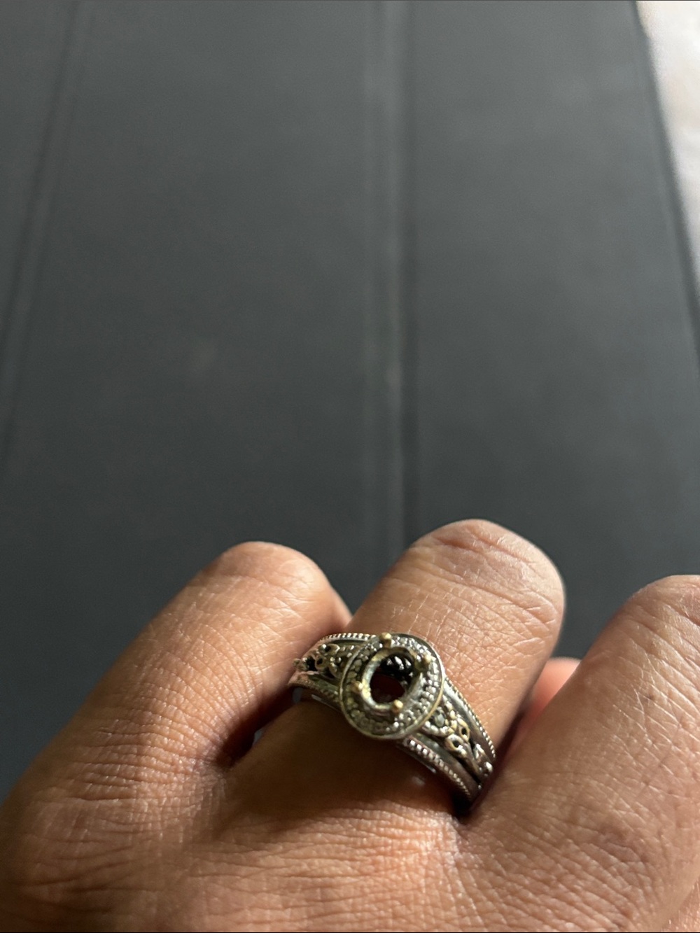 Sterling Silver Garnet Halo Ring - Deep Red Accent
